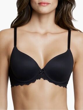 🌻NEW w/tag Dominique Black Lacee Everyday Contour T-Shirt Bra #3501 Size 46C